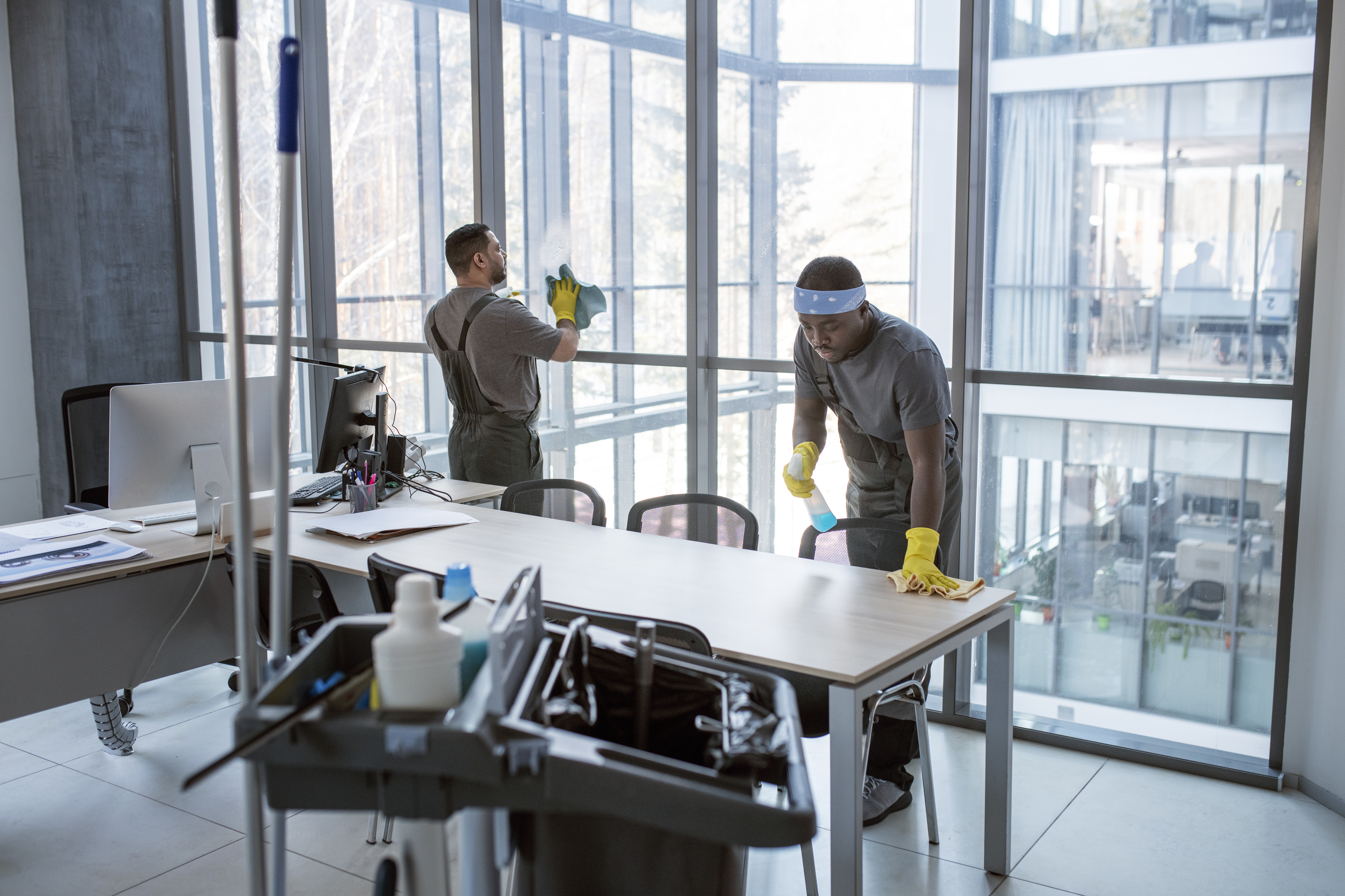 Grovonix cleaning service in action